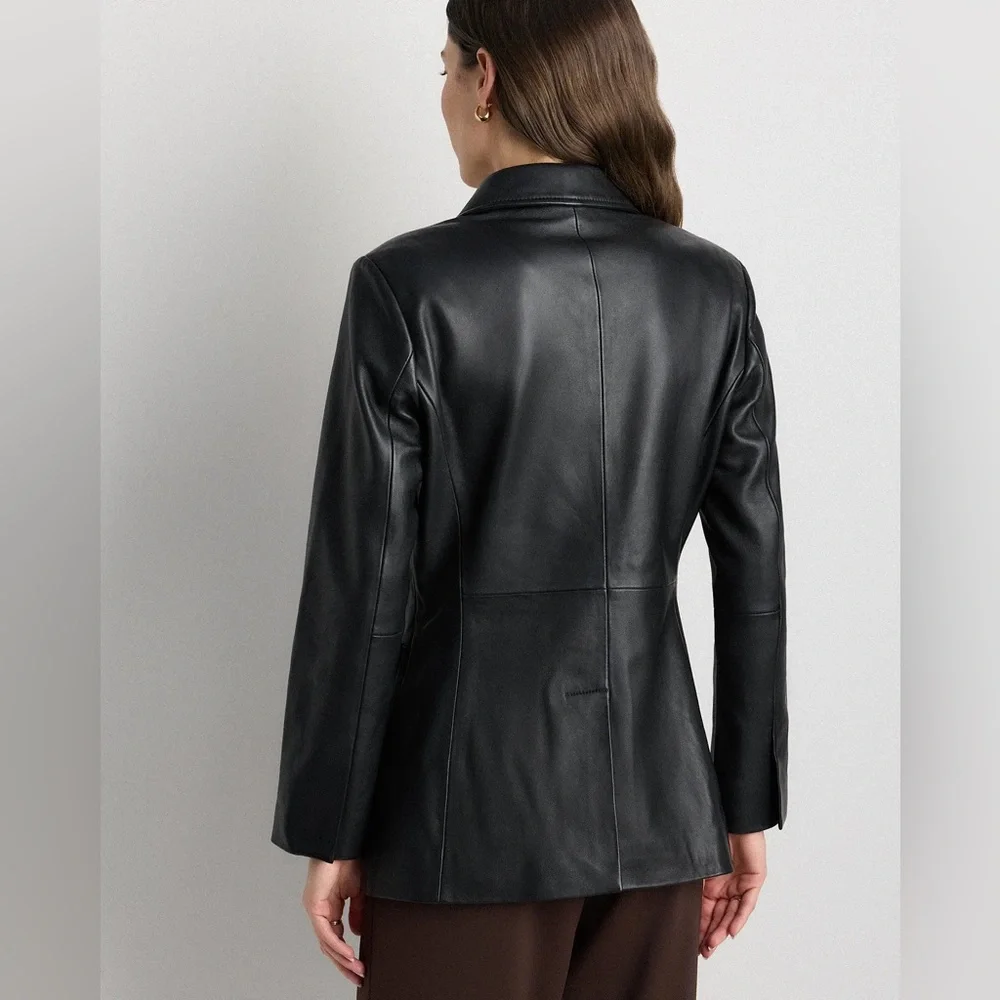 Quince Leather Blazer - L - Picture 7 of 9